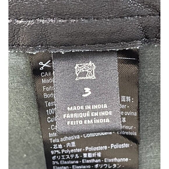 Scotch & Soda MAISON SCOTCH Moto Biker‎ Pants 100% Sheep Leather Size 3 (US6-8) - Picture 13 of 15